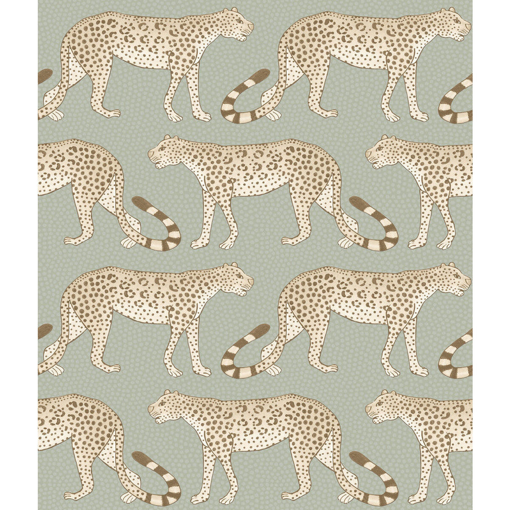 Leopard Walk Olive & White by Cole & Son Designer Wallcovering COLE & SON ARDMORE PAPER - 100% United Kingdom Horizontal: and Vertical: 12 20.5 - Swanky Fabrics -
