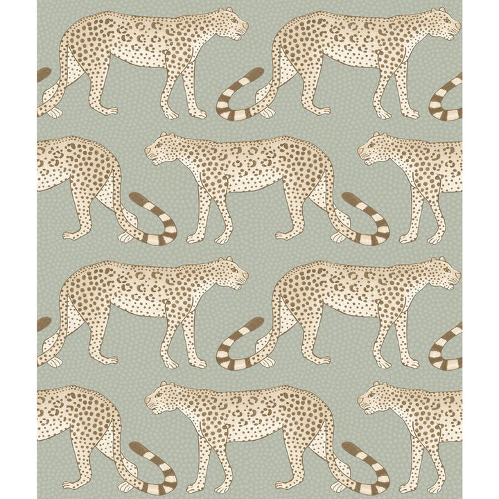 Leopard Walk Olive & White by Cole & Son Designer Wallcovering COLE & SON ARDMORE PAPER - 100% United Kingdom Horizontal: and Vertical: 12 20.5 - Swanky Fabrics -