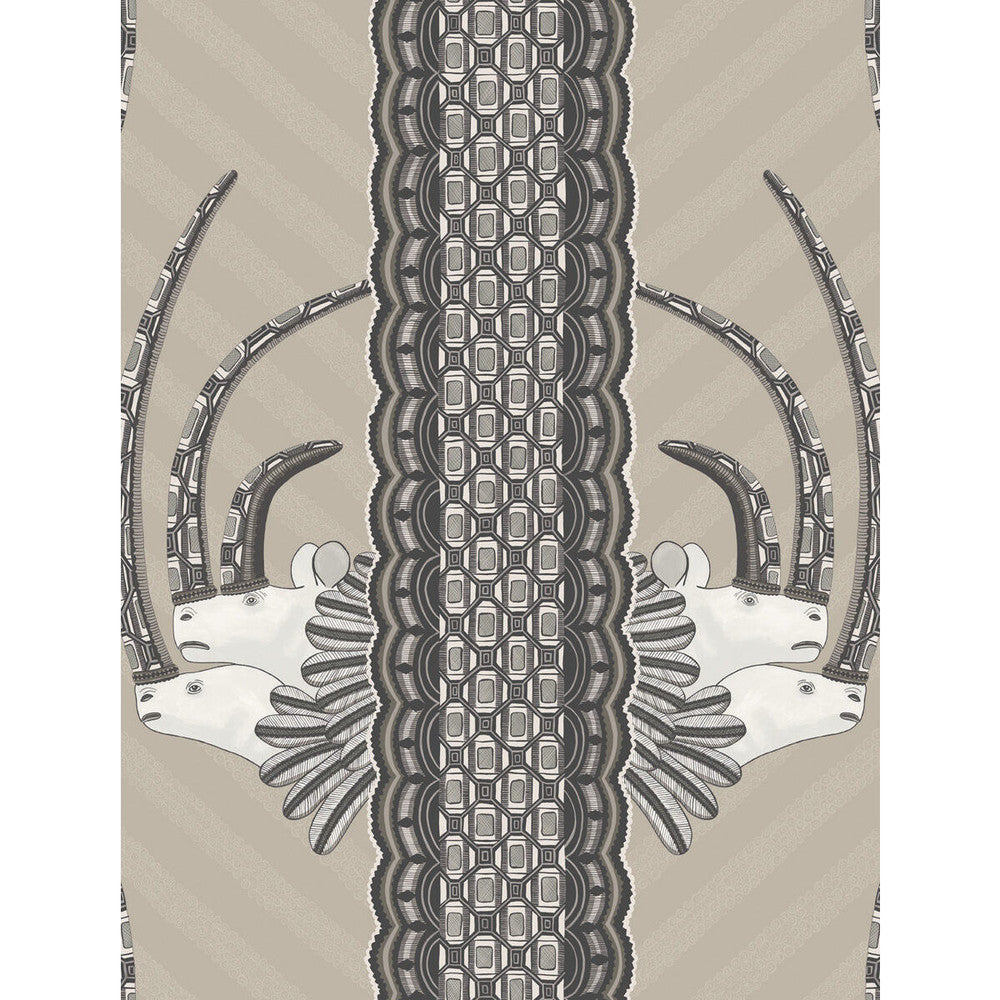 Jabu Linen & Black by Cole & Son Designer Wallcovering COLE & SON ARDMORE PAPER - 100% United Kingdom - Horizontal: - and Vertical: 27 20.5 - Swanky Fabrics -