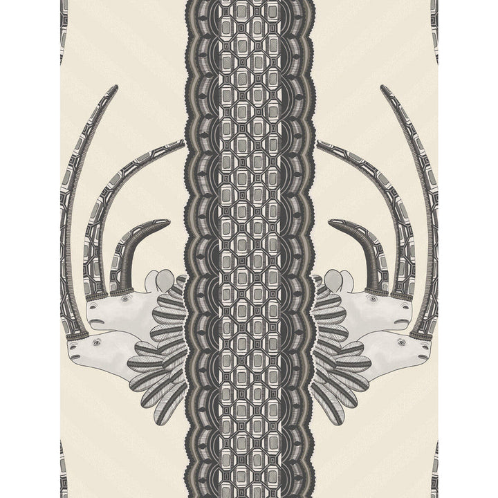 Jabu Black & White by Cole & Son Designer Wallcovering COLE & SON ARDMORE PAPER - 100% United Kingdom Horizontal: and Vertical: 27 20.5 - Swanky Fabrics -