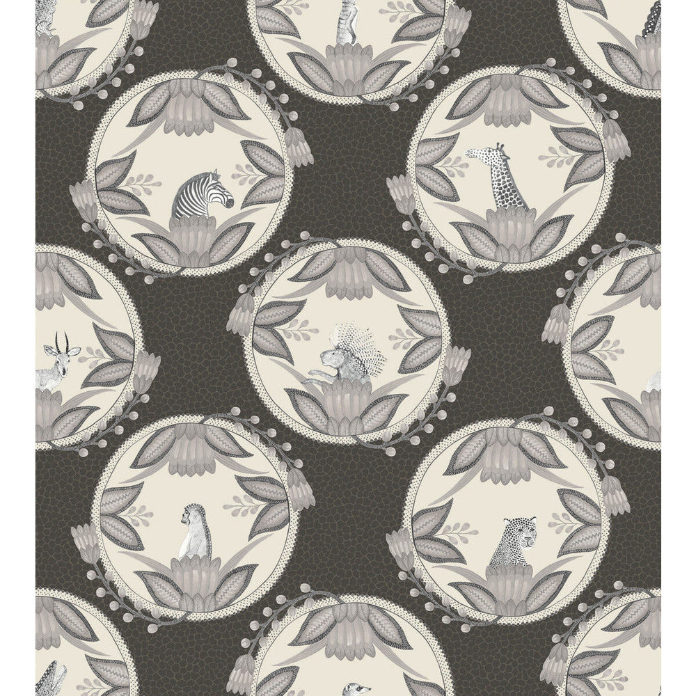 Ardmore Cameos Black & White by Cole & Son Designer Wallcovering COLE & SON ARDMORE PAPER - 100% United Kingdom - Horizontal: - and Vertical: 30 27 - Swanky Fabrics -