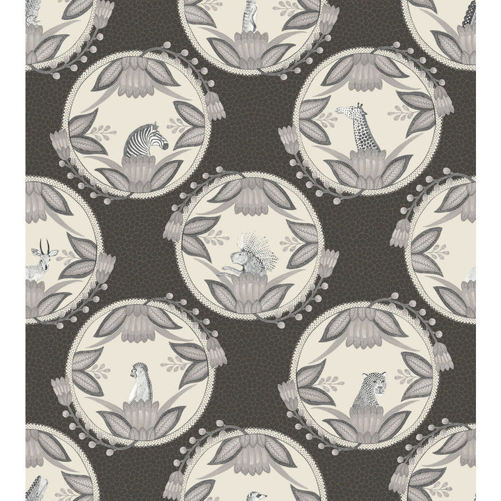 Ardmore Cameos Black & White by Cole & Son Designer Wallcovering COLE & SON ARDMORE PAPER - 100% United Kingdom Horizontal: and Vertical: 30 27 - Swanky Fabrics -