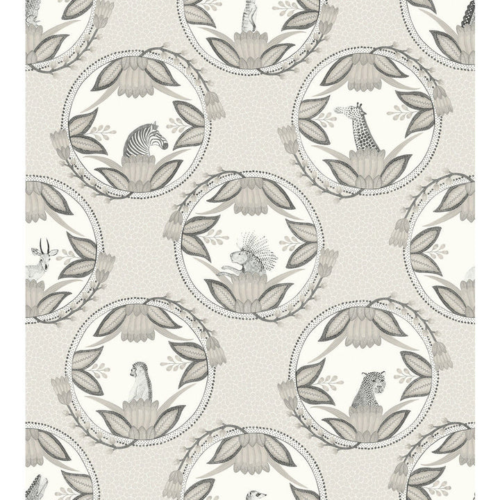 Ardmore Cameos Grey by Cole & Son Designer Wallcovering COLE & SON ARDMORE PAPER - 100% United Kingdom Horizontal: and Vertical: 30 27 - Swanky Fabrics -