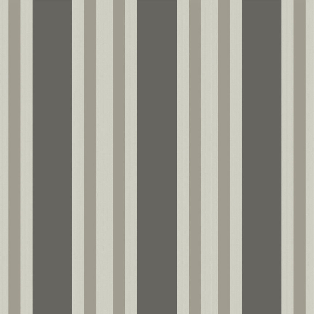 Polo Stripe Black/White by Cole & Son Designer Wallcovering COLE & SON MARQUEE STRIPES PAPER - 100% United Kingdom Horizontal: 20.5 and Vertical: 0 20.5 - Swanky Fabrics -