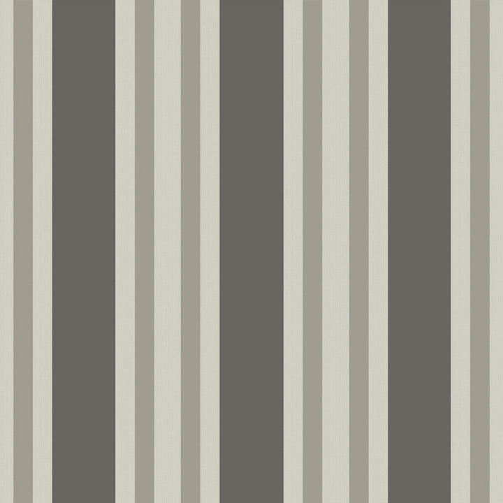Polo Stripe Black/White by Cole & Son Designer Wallcovering COLE & SON MARQUEE STRIPES PAPER - 100% United Kingdom - Horizontal: 20.5 and Vertical: 0 20.5 - Swanky Fabrics -