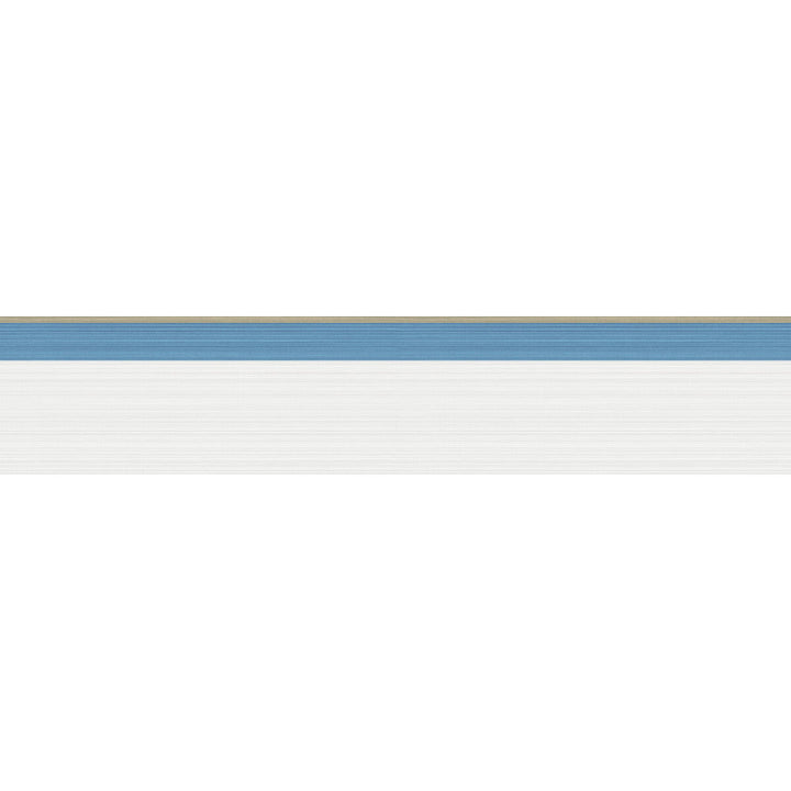 Jaspe Border White Blue/Gold by Cole & Son Designer Wallcovering COLE & SON MARQUEE STRIPES PAPER - 100% United Kingdom Horizontal: 4.1 and Vertical: 4.1 - Swanky Fabrics -