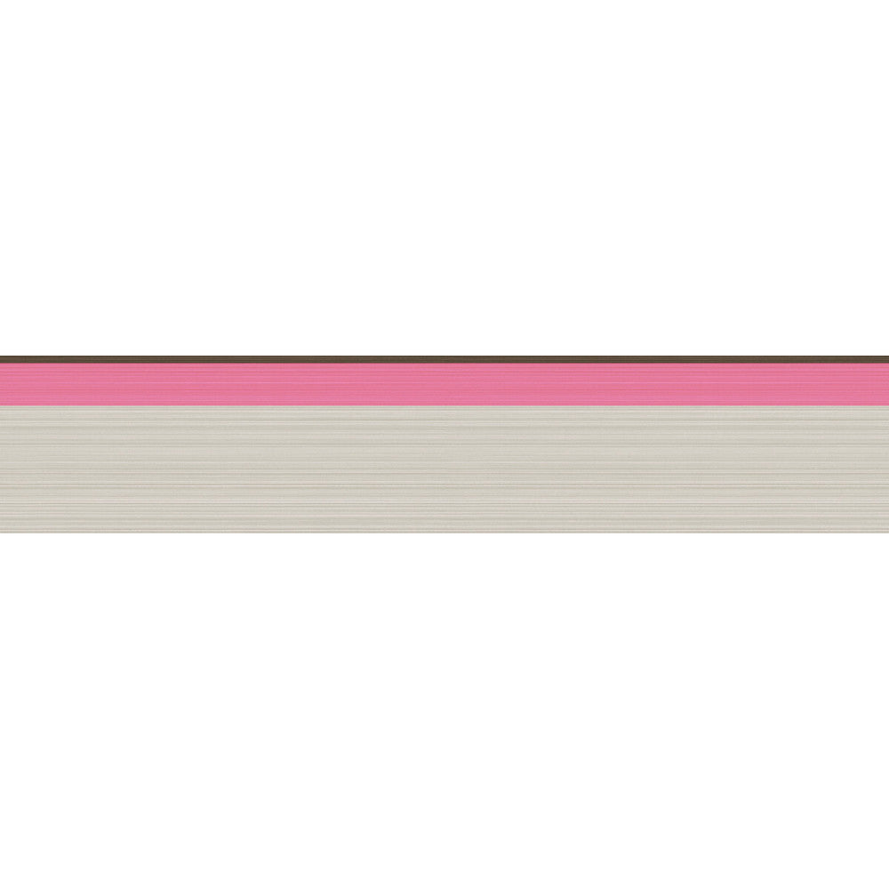 Jaspe Border Charcoal/Pink by Cole & Son Designer Wallcovering COLE & SON MARQUEE STRIPES PAPER - 100% United Kingdom - Horizontal: 4.1 and Vertical: - 4.1 - Swanky Fabrics -