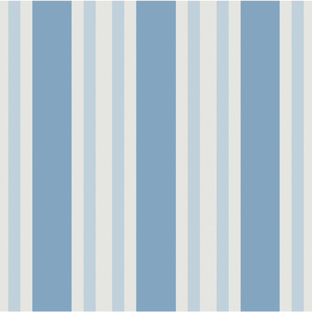 Polo Stripe Blue by Cole & Son Designer Wallcovering COLE & SON MARQUEE STRIPES PAPER - 100% United Kingdom - Horizontal: 20.5 and Vertical: 0 20.5 - Swanky Fabrics -