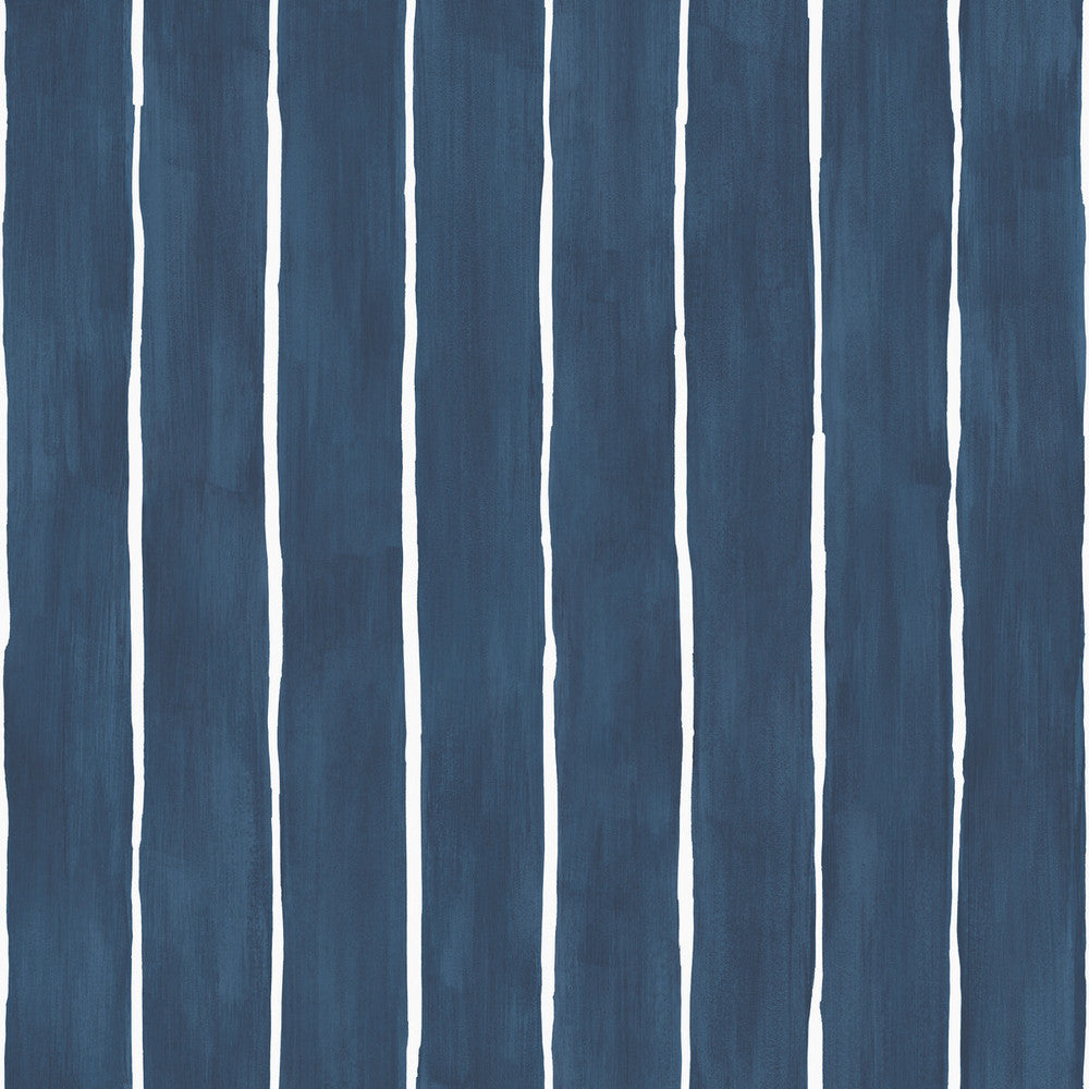 Marquee Stripe Ink by Cole & Son Designer Wallcovering COLE & SON MARQUEE STRIPES PAPER - 100% United Kingdom Horizontal: 20.5 and Vertical: 0 20.5 - Swanky Fabrics -
