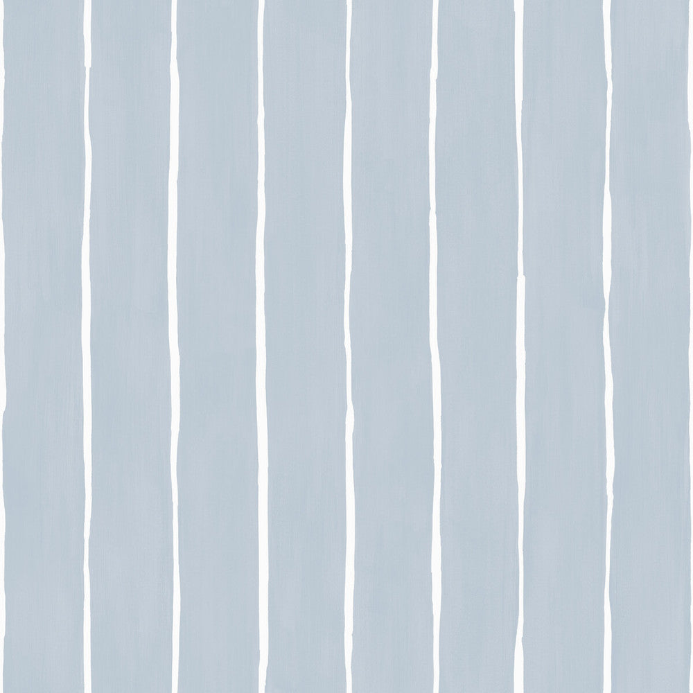 Marquee Stripe Pale Blue by Cole & Son Designer Wallcovering COLE & SON MARQUEE STRIPES PAPER - 100% United Kingdom Horizontal: 20.5 and Vertical: 0 20.5 - Swanky Fabrics -