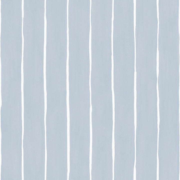 Marquee Stripe Pale Blue by Cole & Son Designer Wallcovering COLE & SON MARQUEE STRIPES PAPER - 100% United Kingdom Horizontal: 20.5 and Vertical: 0 20.5 - Swanky Fabrics -