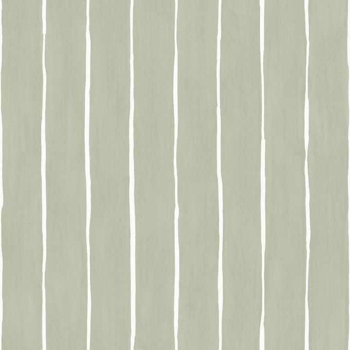 Marquee Stripe Soft Olive by Cole & Son Designer Wallcovering COLE & SON MARQUEE STRIPES PAPER - 100% United Kingdom Horizontal: 20.5 and Vertical: 0 20.5 - Swanky Fabrics -