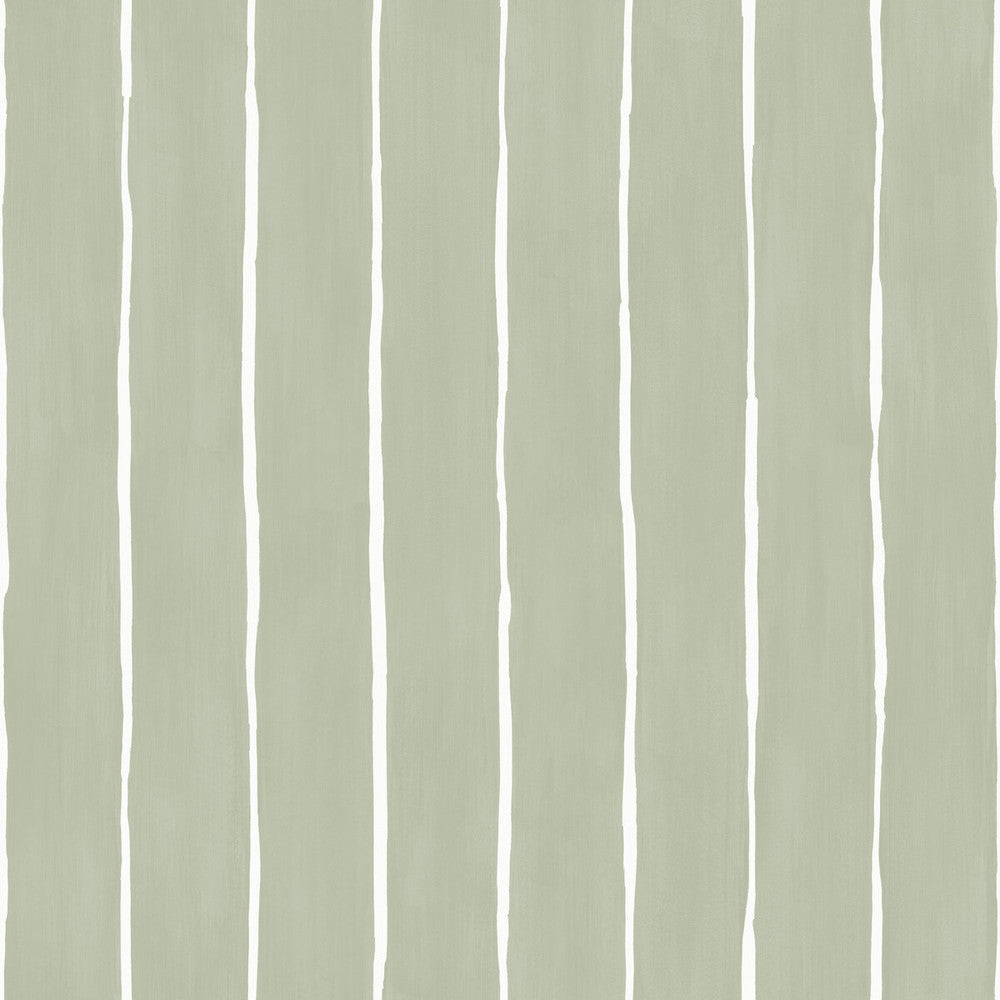 Marquee Stripe Soft Olive by Cole & Son Designer Wallcovering COLE & SON MARQUEE STRIPES PAPER - 100% United Kingdom Horizontal: 20.5 and Vertical: 0 20.5 - Swanky Fabrics -