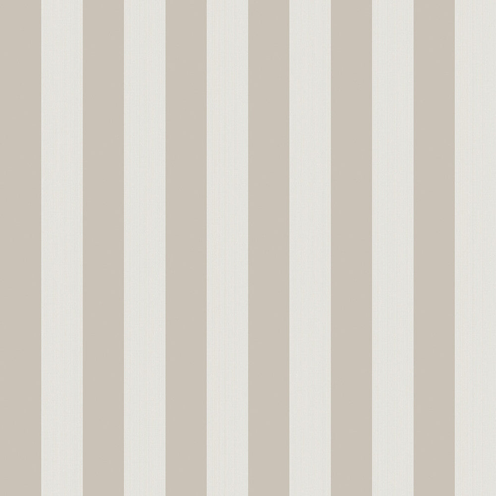 Regatta Stripe Stone/Parchment by Cole & Son Designer Wallcovering COLE & SON MARQUEE STRIPES PAPER - 100% United Kingdom - Horizontal: 20.5 and Vertical: 0 20.5 - Swanky Fabrics -