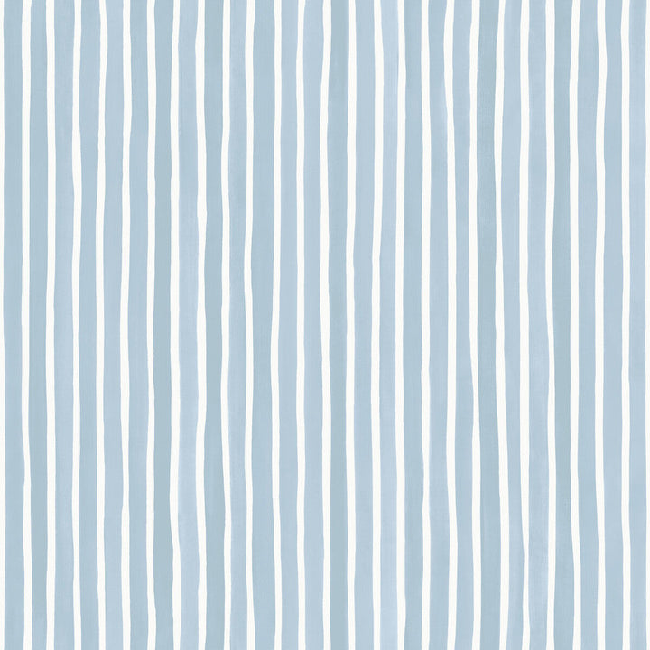 Croquet Stripe Blue by Cole & Son Designer Wallcovering COLE & SON MARQUEE STRIPES PAPER - 100% United Kingdom Horizontal: 20.5 and Vertical: 0 20.5 - Swanky Fabrics -