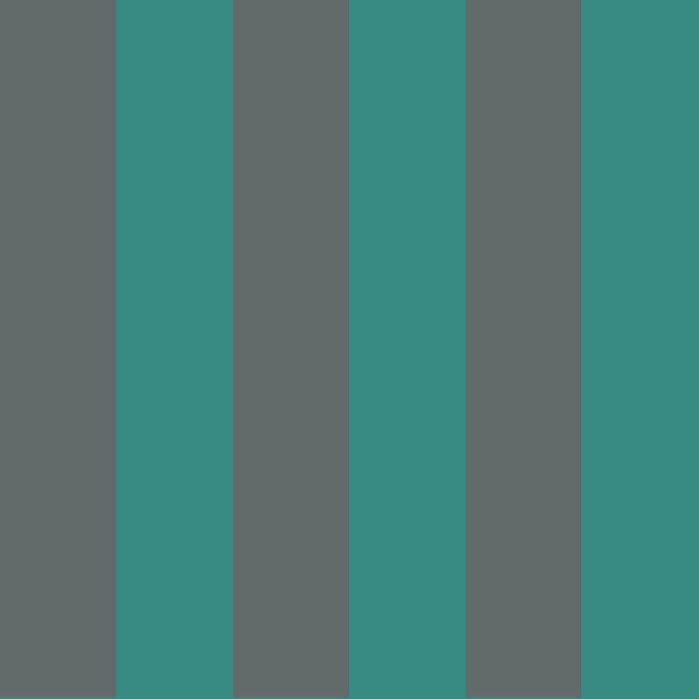 Glastonbury Str Teal+Charcoal by Cole & Son Designer Wallcovering COLE & SON MARQUEE STRIPES PAPER - 100% United Kingdom - Horizontal: 21 and Vertical: 0 21 - Swanky Fabrics -