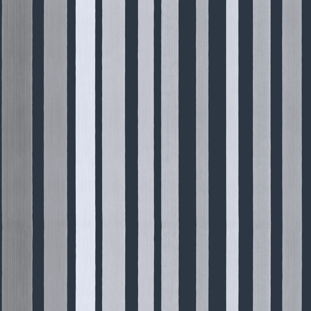 Carousel Stripe Grey by Cole & Son Designer Wallcovering COLE & SON MARQUEE STRIPES PAPER - 100% United Kingdom Horizontal: 20.5 and Vertical: 20.5 - Swanky Fabrics -