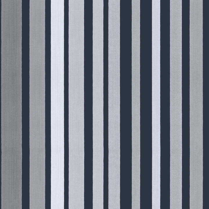 Carousel Stripe Grey by Cole & Son Designer Wallcovering COLE & SON MARQUEE STRIPES PAPER - 100% United Kingdom Horizontal: 20.5 and Vertical: 20.5 - Swanky Fabrics -