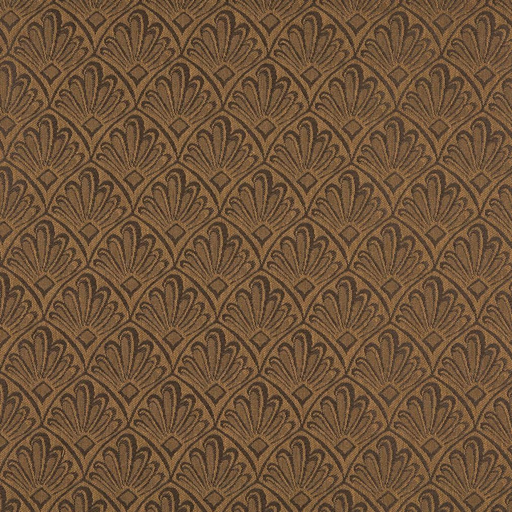 1124 Cocoa Fan by Charlotte Designer Fabric Uptown Jacquards VII 52% Polyester, 48% Cotton Made In USA Exceeds 70,000 Wyzenbeek Rubs (Heavy Duty) Horizontal: 2.5" x Vertical: 3" 54 Inches - Swanky Fabrics -