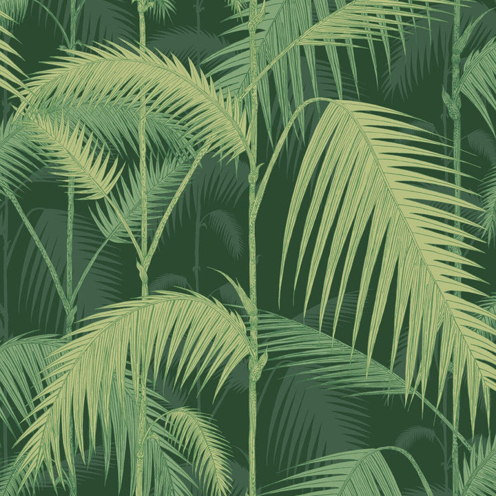 Palm Jungle Leaf Green by Cole & Son Designer Wallcovering COLE & SON ICONS PAPER - 100% United Kingdom Horizontal: 20.5 and Vertical: 25 20.5 - Swanky Fabrics -