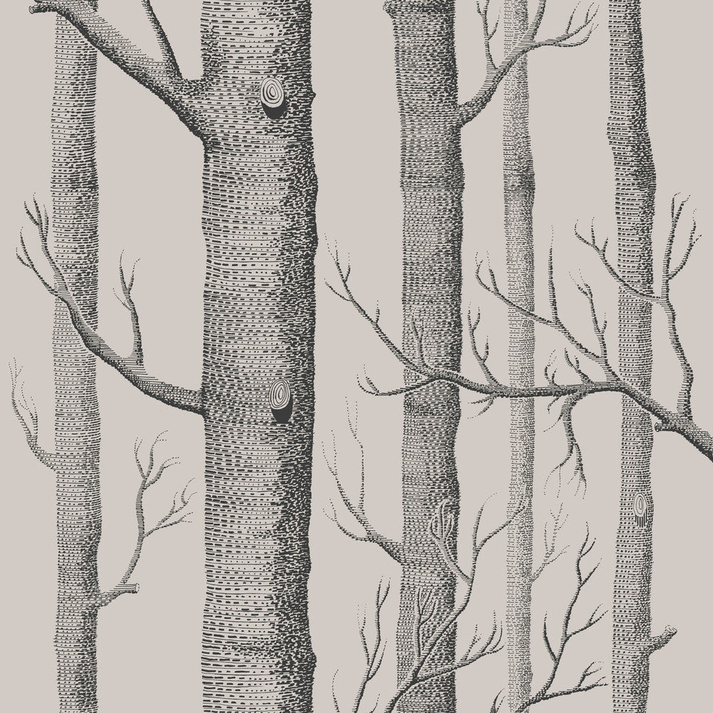 Woods Linen/Charcoal by Cole & Son Designer Wallcovering COLE & SON ICONS PAPER - 100% United Kingdom - Horizontal: - and Vertical: 28.3 20.5 - Swanky Fabrics -