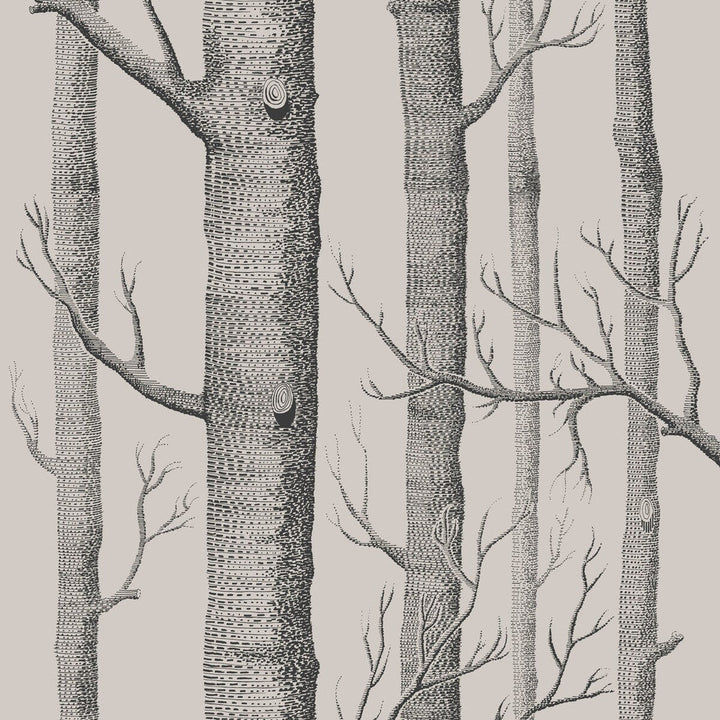 Woods Linen/Charcoal by Cole & Son Designer Wallcovering COLE & SON ICONS PAPER - 100% United Kingdom - Horizontal: - and Vertical: 28.3 20.5 - Swanky Fabrics -