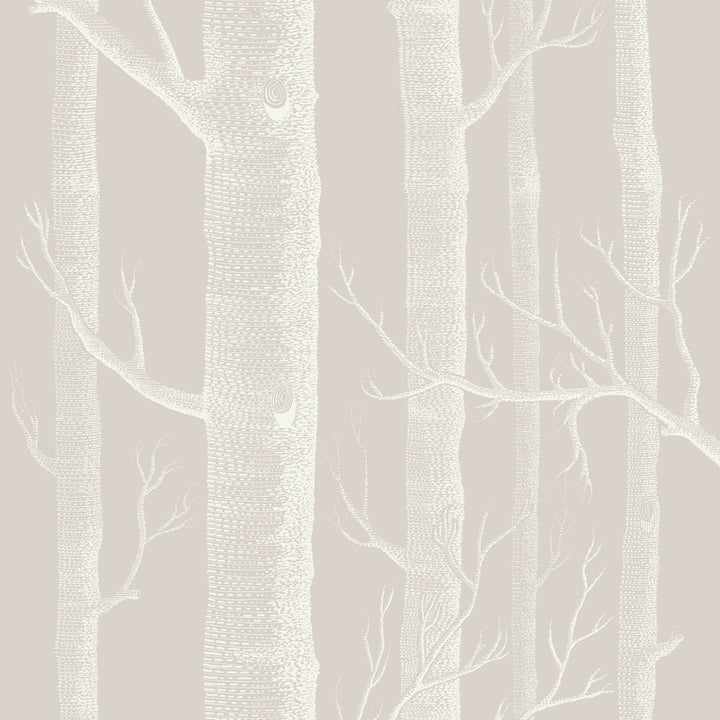 Woods Stone/White by Cole & Son Designer Wallcovering COLE & SON ICONS PAPER - 100% United Kingdom Horizontal: and Vertical: 28.3 20.5 - Swanky Fabrics -