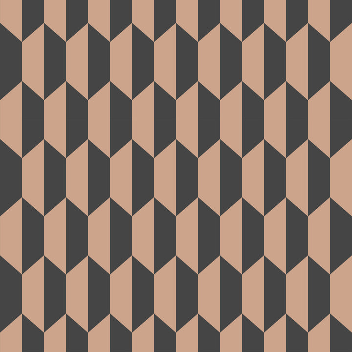 Petite Tile Charcoal/Bronze by Cole & Son Designer Wallcovering COLE & SON ICONS PAPER - 100% United Kingdom Horizontal: and Vertical: 6.9 21 - Swanky Fabrics -