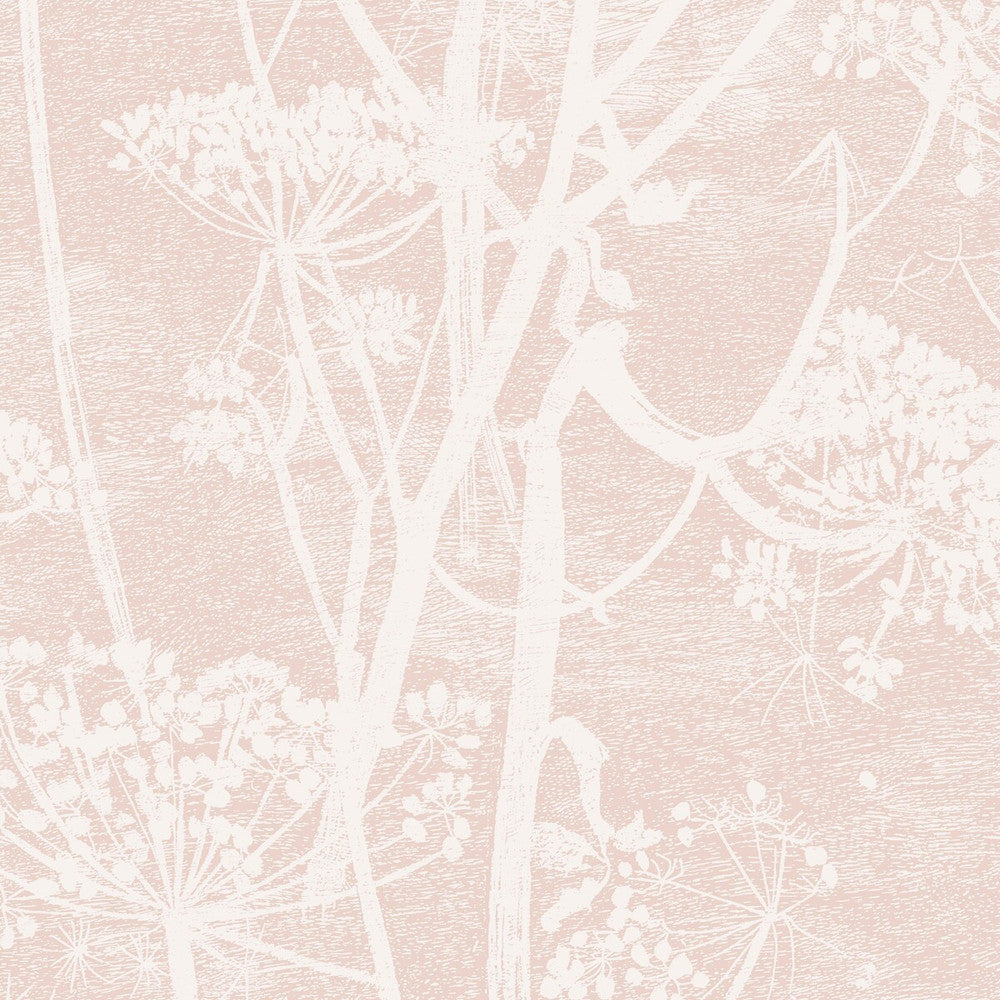 Cow Parsley Plaster Pink by Cole & Son Designer Wallcovering COLE & SON ICONS PAPER - 100% United Kingdom - Horizontal: - and Vertical: 30 21 - Swanky Fabrics -
