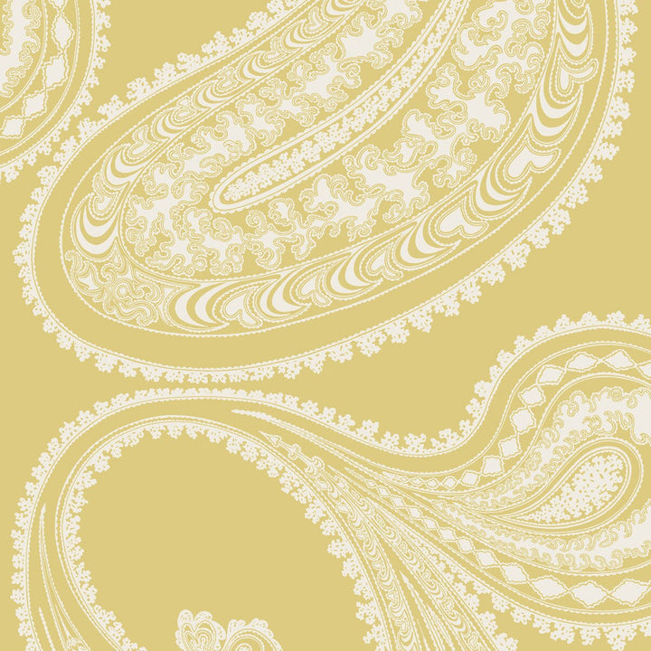 Rajapur Flock Yellow/White by Cole & Son Wallcovering Cole & Son Wallcovering Rajapur Flock Yellow/WhiteWallcovering COLE & SON ICONS PAPER - 100% United Kingdom </p><p>Repeat: H: , V: 28.5 20.5 - Fabric Carolina -