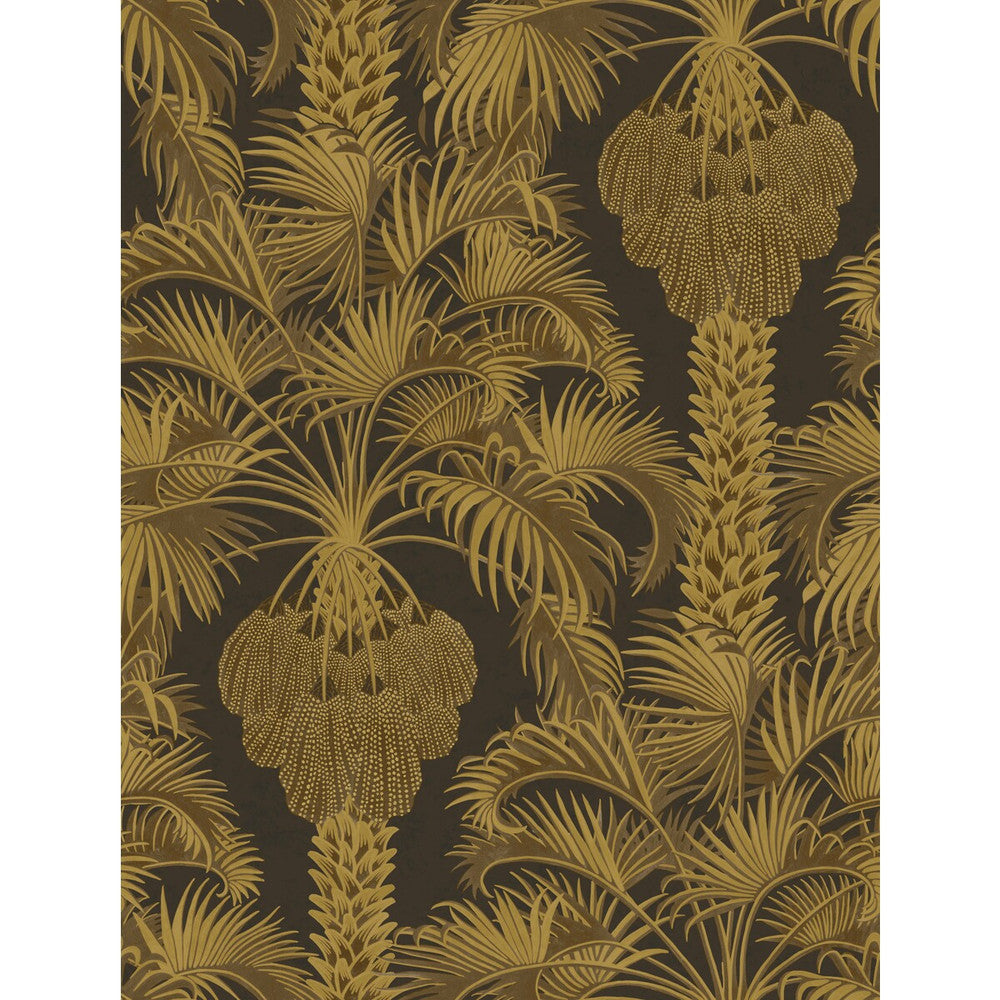 Hollywood Palm Charcoal & Gold by Cole & Son Designer Wallcovering COLE & SON MARTYN LAWRENCE BULLARD PAPER - 100% United Kingdom - Horizontal: - and Vertical: 27 20.5 - Swanky Fabrics -