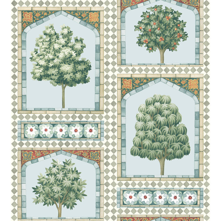 Sultan'S Palace Print Room Blue & Duck Egg by Cole & Son Designer Wallcovering COLE & SON MARTYN LAWRENCE BULLARD PAPER - 100% United Kingdom - Horizontal: - and Vertical: 30 27 - Swanky Fabrics -