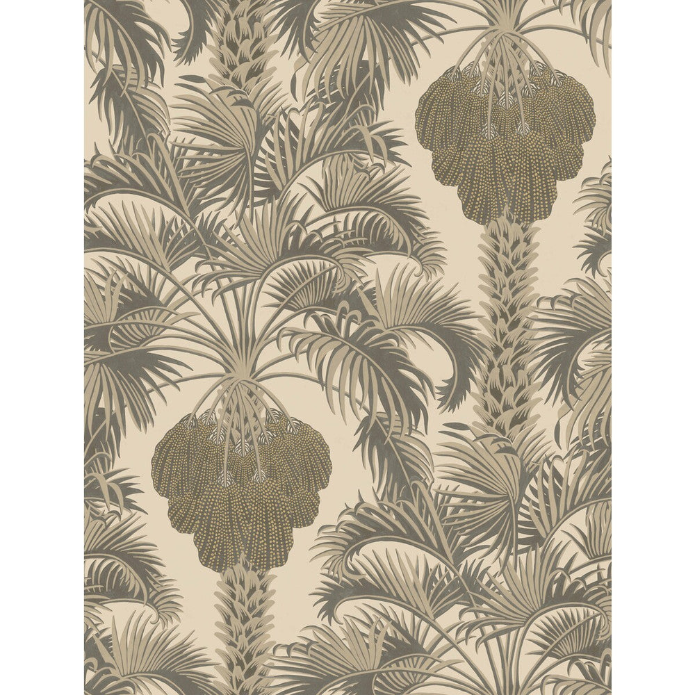 Hollywood Palm Silver & Charcoal by Cole & Son Designer Wallcovering COLE & SON MARTYN LAWRENCE BULLARD PAPER - 100% United Kingdom Horizontal: and Vertical: 27 20.5 - Swanky Fabrics -