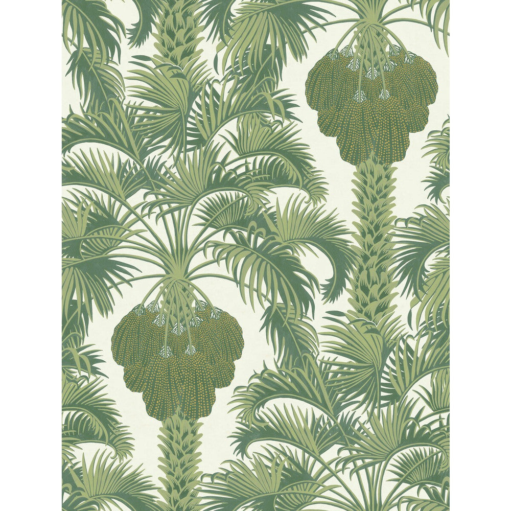 Hollywood Palm Leaf Green by Cole & Son Designer Wallcovering COLE & SON MARTYN LAWRENCE BULLARD PAPER - 100% United Kingdom Horizontal: and Vertical: 27 20.5 - Swanky Fabrics -