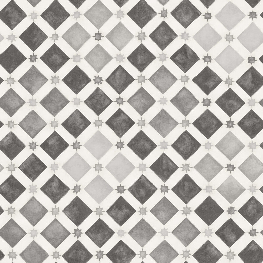 Zellige Soot & Snow by Cole & Son Designer Wallcovering COLE & SON MARTYN LAWRENCE BULLARD PAPER - 100% United Kingdom Horizontal: and Vertical: 20.5 20.5 - Swanky Fabrics -