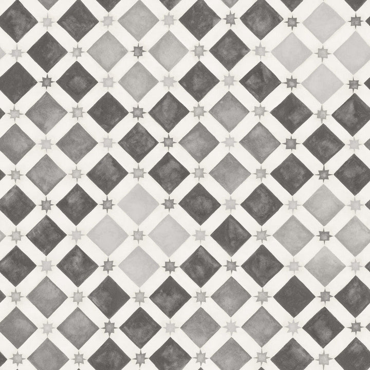 Zellige Soot & Snow by Cole & Son Designer Wallcovering COLE & SON MARTYN LAWRENCE BULLARD PAPER - 100% United Kingdom Horizontal: and Vertical: 20.5 20.5 - Swanky Fabrics -