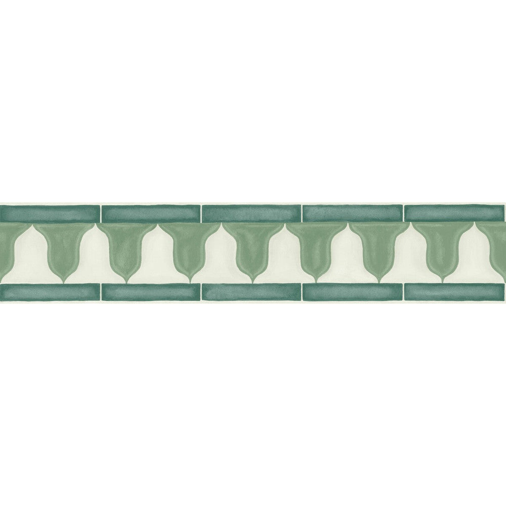 Zellige Border Olive by Cole & Son Wallcovering Cole & Son Wallcovering Zellige Border OliveWallcovering COLE & SON MARTYN LAWRENCE BULLARD PAPER - 100% United Kingdom </p><p>Repeat: H: 20.5, V: 4.1 - Fabric Carolina -