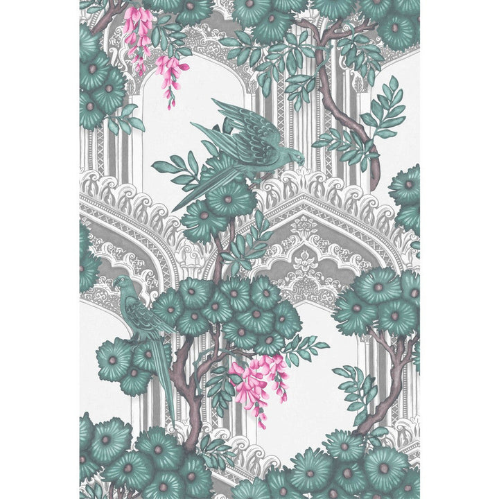 Babylon Teal & Pink by Cole & Son Designer Wallcovering COLE & SON MARTYN LAWRENCE BULLARD PAPER - 100% United Kingdom - Horizontal: - and Vertical: 30 20.5 - Swanky Fabrics -