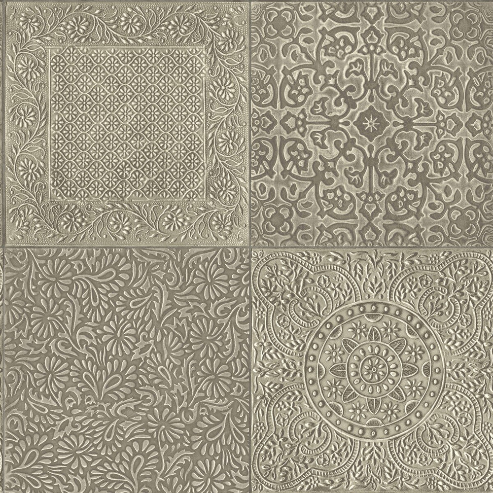 Bazaar Gilver by Cole & Son Designer Wallcovering COLE & SON MARTYN LAWRENCE BULLARD PAPER - 100% United Kingdom Horizontal: and Vertical: 20.5 20.5 - Swanky Fabrics -