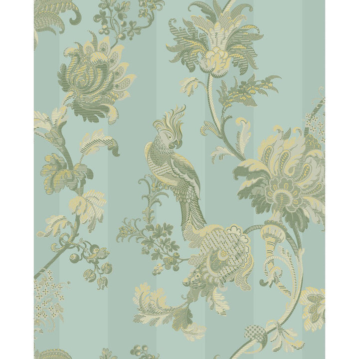 Zerzura Duck Egg & Olive by Cole & Son Designer Wallcovering COLE & SON MARTYN LAWRENCE BULLARD PAPER - 100% United Kingdom Horizontal: and Vertical: 25.2 20.5 - Swanky Fabrics -