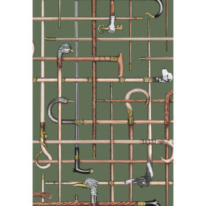 Cole & Son Wallpaper Bastoni Forest Green