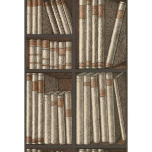Cole & Son Wallpaper Ex Libris Oat/Charcoal