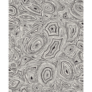 Cole & Son Wallpaper Malachite White/Black