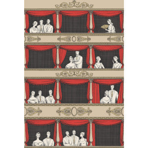 Cole & Son Wallpaper Teatro Linen/Rouge
