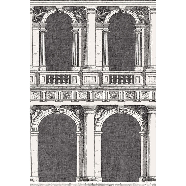 Procuratie Black/White by Cole & Son Wallcovering Cole & Son Wallcovering Procuratie Black/WhiteWallcovering COLE & SON FORNASETTI SENZA TEMPO PAPER - 100% United Kingdom </p><p>Repeat: H: 27, V: 40.1 27 - Fabric Carolina -