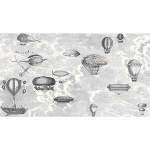 Cole & Son Wallpaper Macchine Volanti Soot/Snow