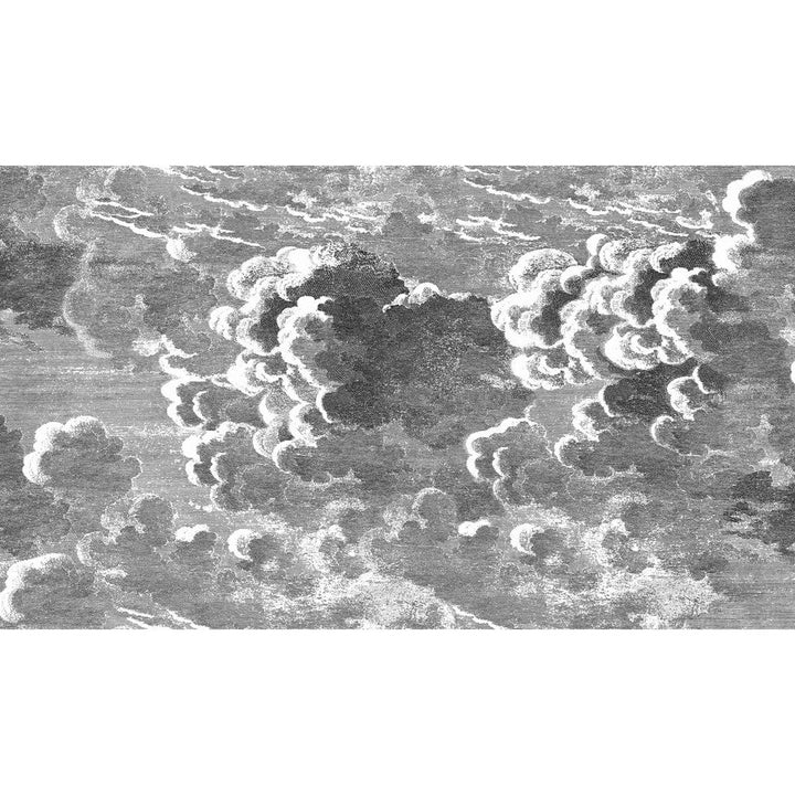 Nuvolette Black/White by Cole & Son Designer Wallcovering COLE & SON FORNASETTI SENZA TEMPO PAPER - 100% United Kingdom Horizontal: 54 and Vertical: 31.5 54 - Swanky Fabrics -