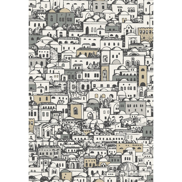 Mediterranea White & Metallic by Cole & Son Designer Wallcovering COLE & SON FORNASETTI PAPER - 100% United Kingdom Horizontal: and Vertical: 30 20.5 - Swanky Fabrics -