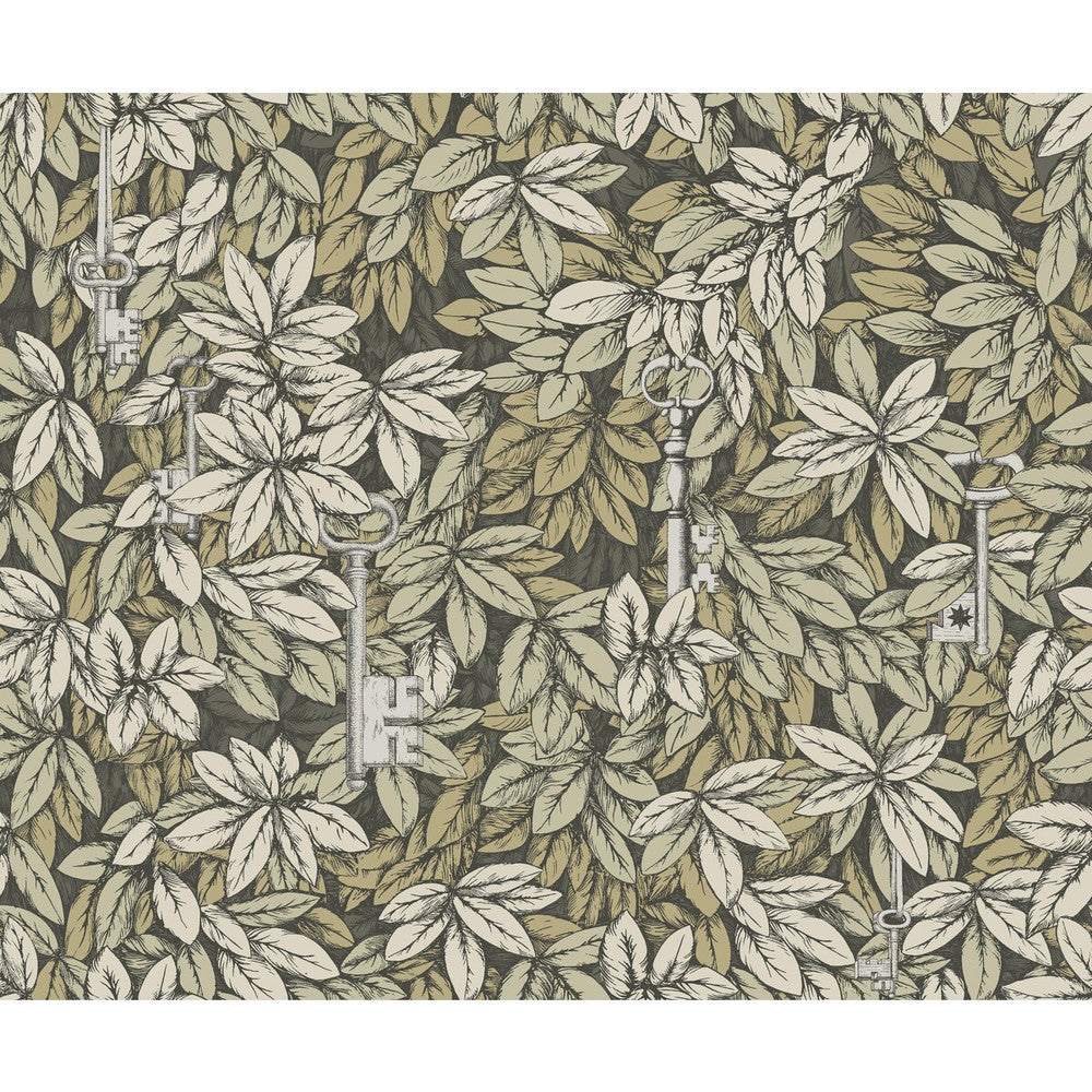 Chiavi Segrete Gilver & Gold by Cole & Son Designer Wallcovering COLE & SON FORNASETTI PAPER - 100% United Kingdom - Horizontal: - and Vertical: 22.4 27 - Swanky Fabrics -