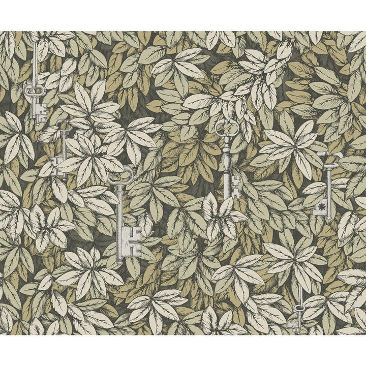 Chiavi Segrete Gilver & Gold by Cole & Son Designer Wallcovering COLE & SON FORNASETTI PAPER - 100% United Kingdom - Horizontal: - and Vertical: 22.4 27 - Swanky Fabrics -